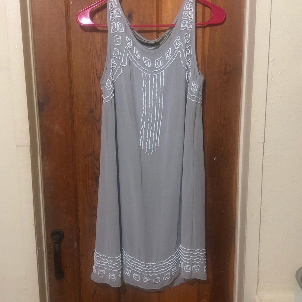 Theme summer dress with white beadwork